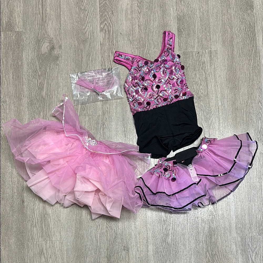 Weissman Showtime Burning Love Pinkberry girls 6/6x dance recital outfit NEW